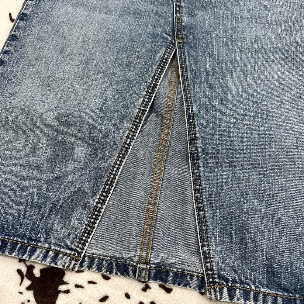 NWT Cruel Denim High Rise Midi Skirt with front slit Size 28/5 - Picture 2 of 9